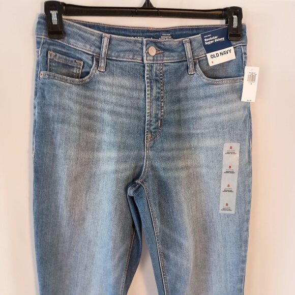 Old Navy High Rise Rockstar Super Skinny Jeans Size 8 NWT Secret Smooth Pockets - Picture 2 of 8